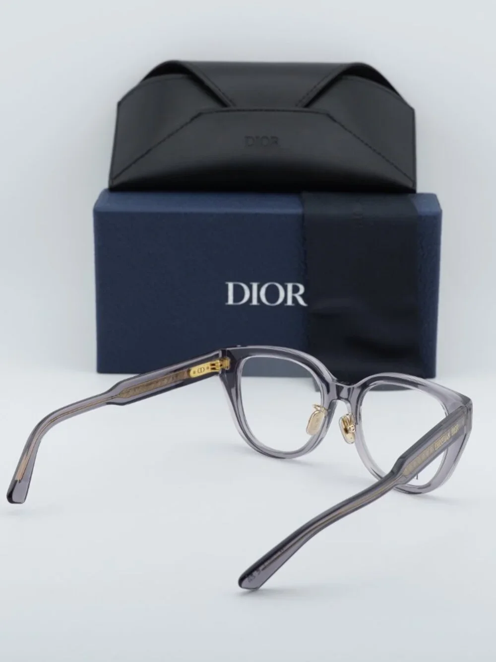 Dior DIORPRISMEO B1F 4500 Cat Eye Women Eyeglasses 52mm - Grey - Picture 4 of 11